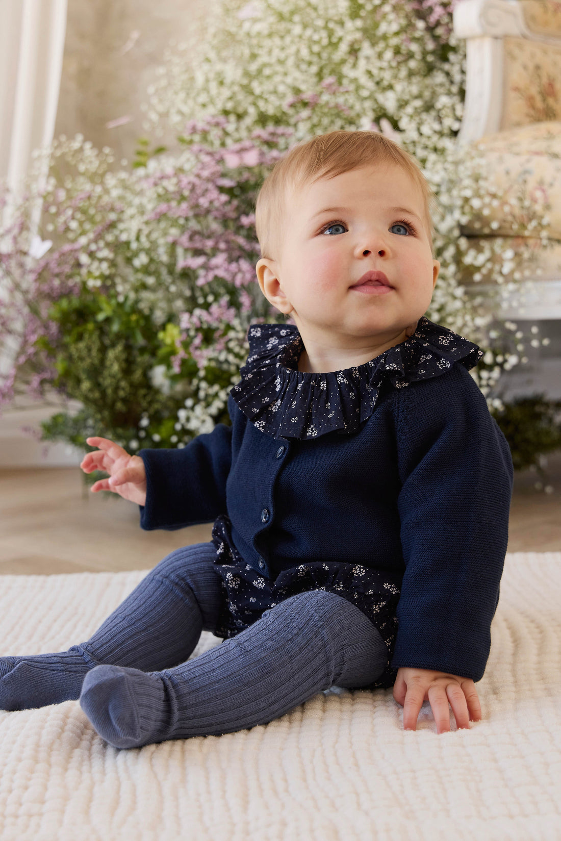 Delaney Knitted Cardigan - Starry Night Childrens Cardigan from Jamie Kay USA