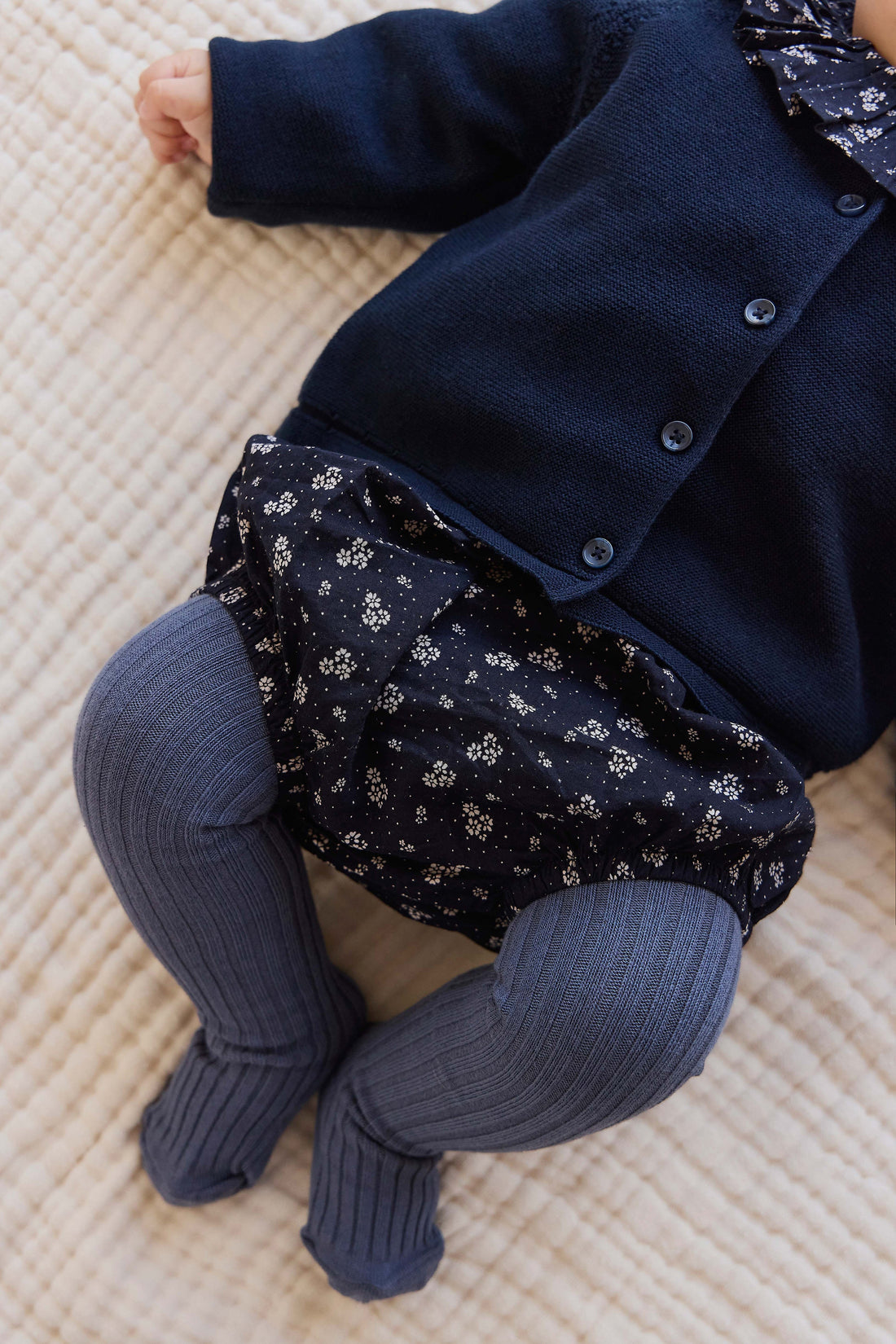 Organic Cotton Classic Bloomer - Maisie Navy Childrens Bloomer from Jamie Kay USA