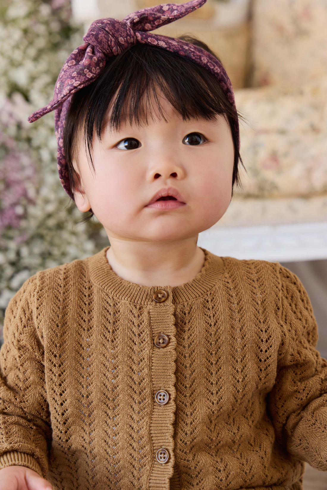 Maxine Knitted Cardigan - Antique Bronze Childrens Cardigan from Jamie Kay USA
