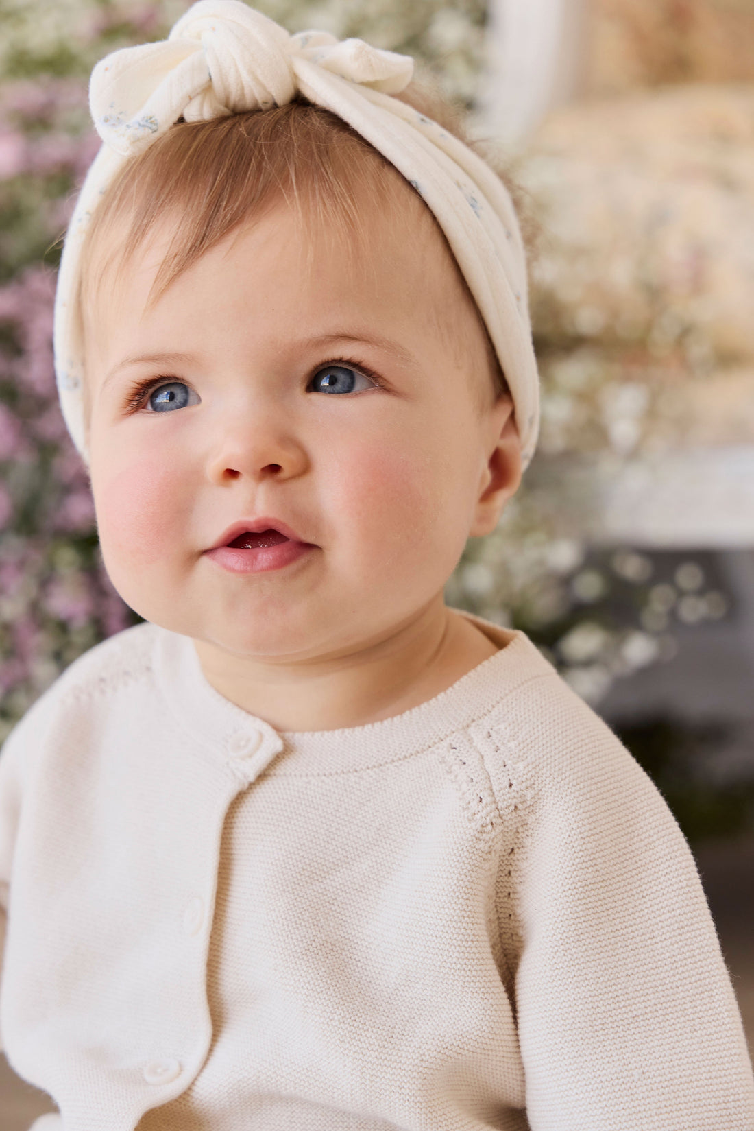 Delaney Knitted Cardigan - Vanilla Childrens Cardigan from Jamie Kay USA