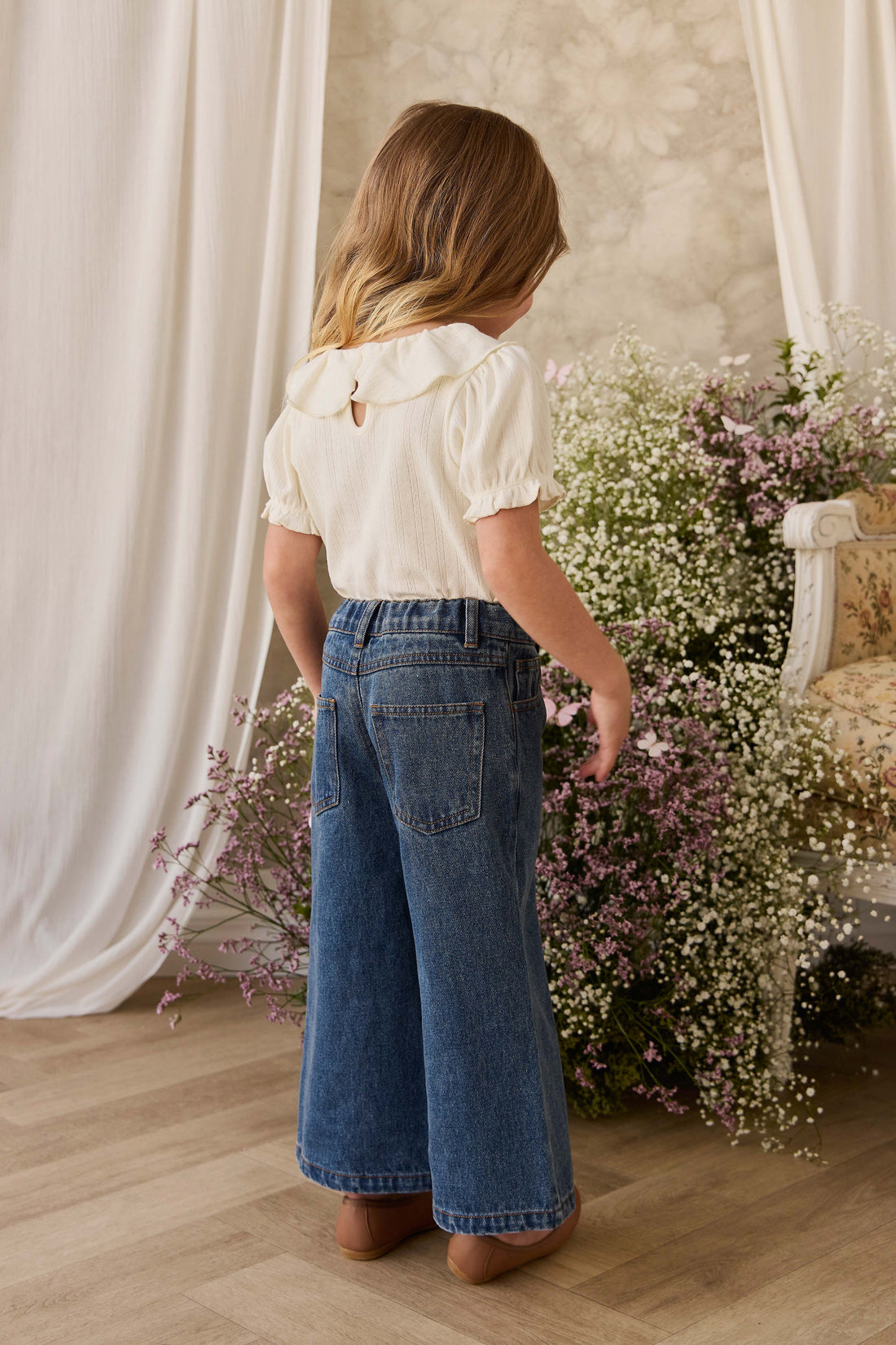 Beatrice Pant - Classic Denim Childrens Pant from Jamie Kay USA