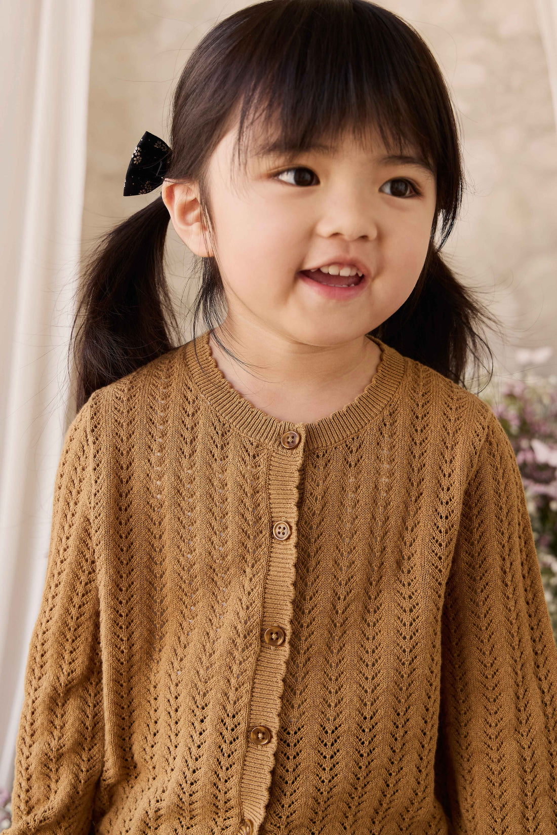 Maxine Knitted Cardigan - Antique Bronze Childrens Cardigan from Jamie Kay USA