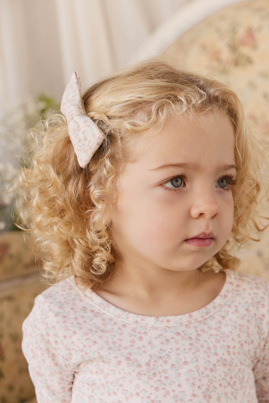 Organic Cotton Desiree Bow - Posy Milk Childrens Bow from Jamie Kay USA