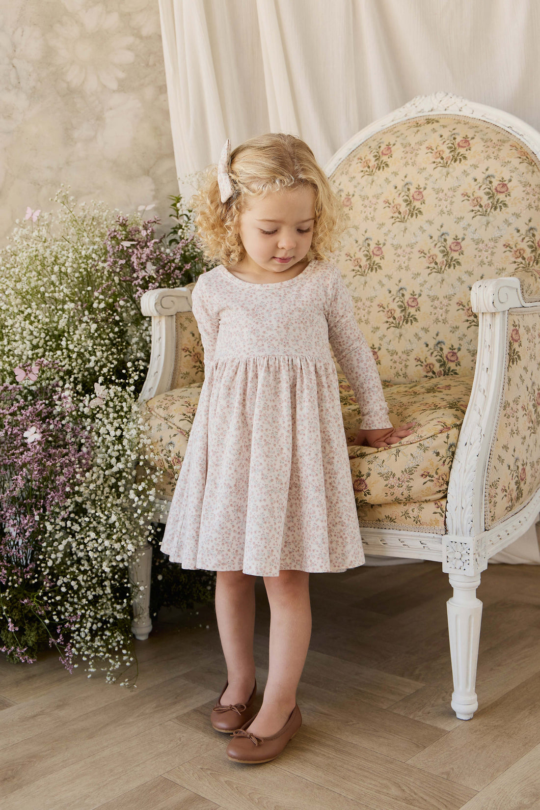 Organic Cotton Desiree Bow - Posy Milk Childrens Bow from Jamie Kay USA