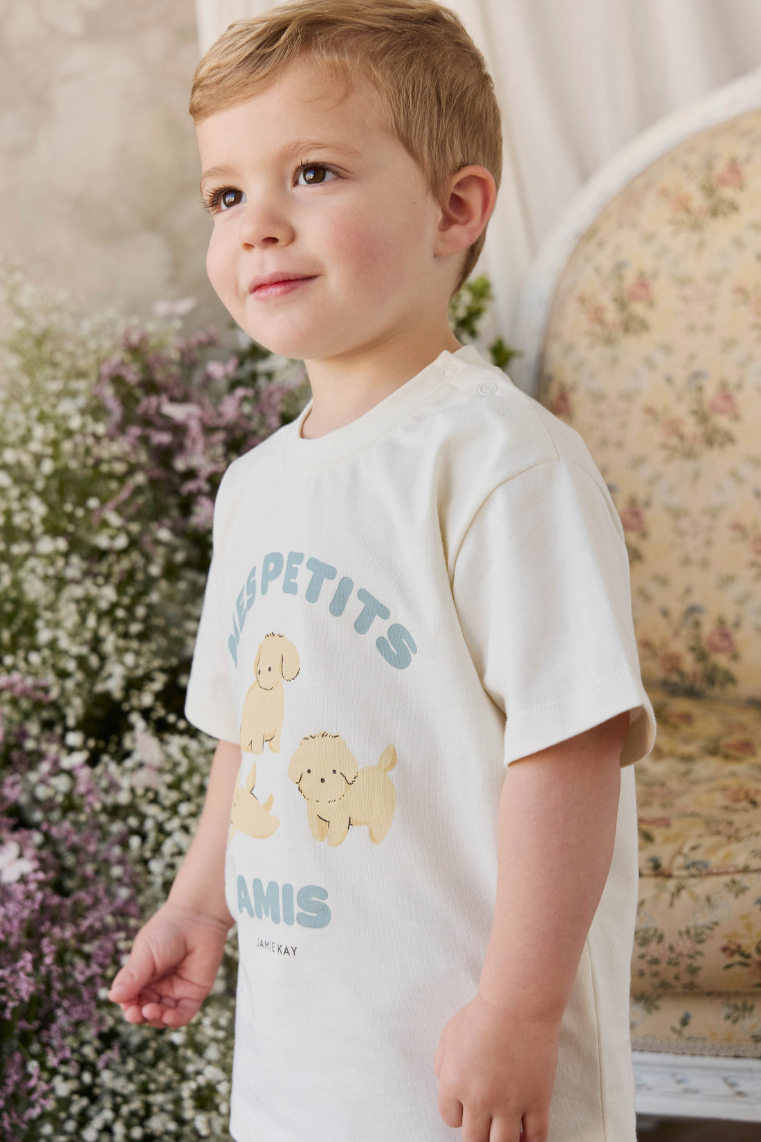 Organic Cotton Bjorn Tee - Pristine Childrens Top from Jamie Kay USA