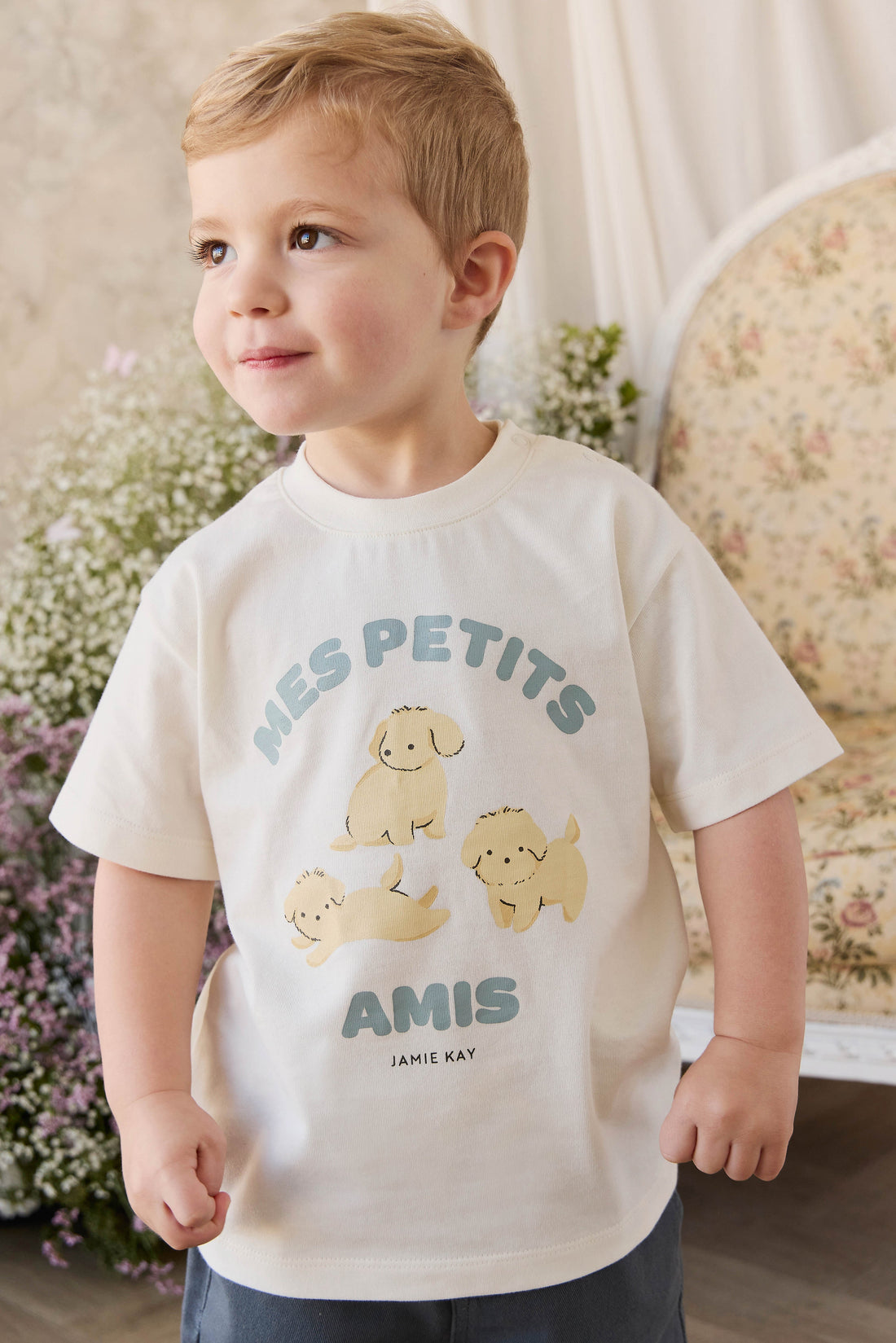 Organic Cotton Bjorn Tee - Pristine Childrens Top from Jamie Kay USA