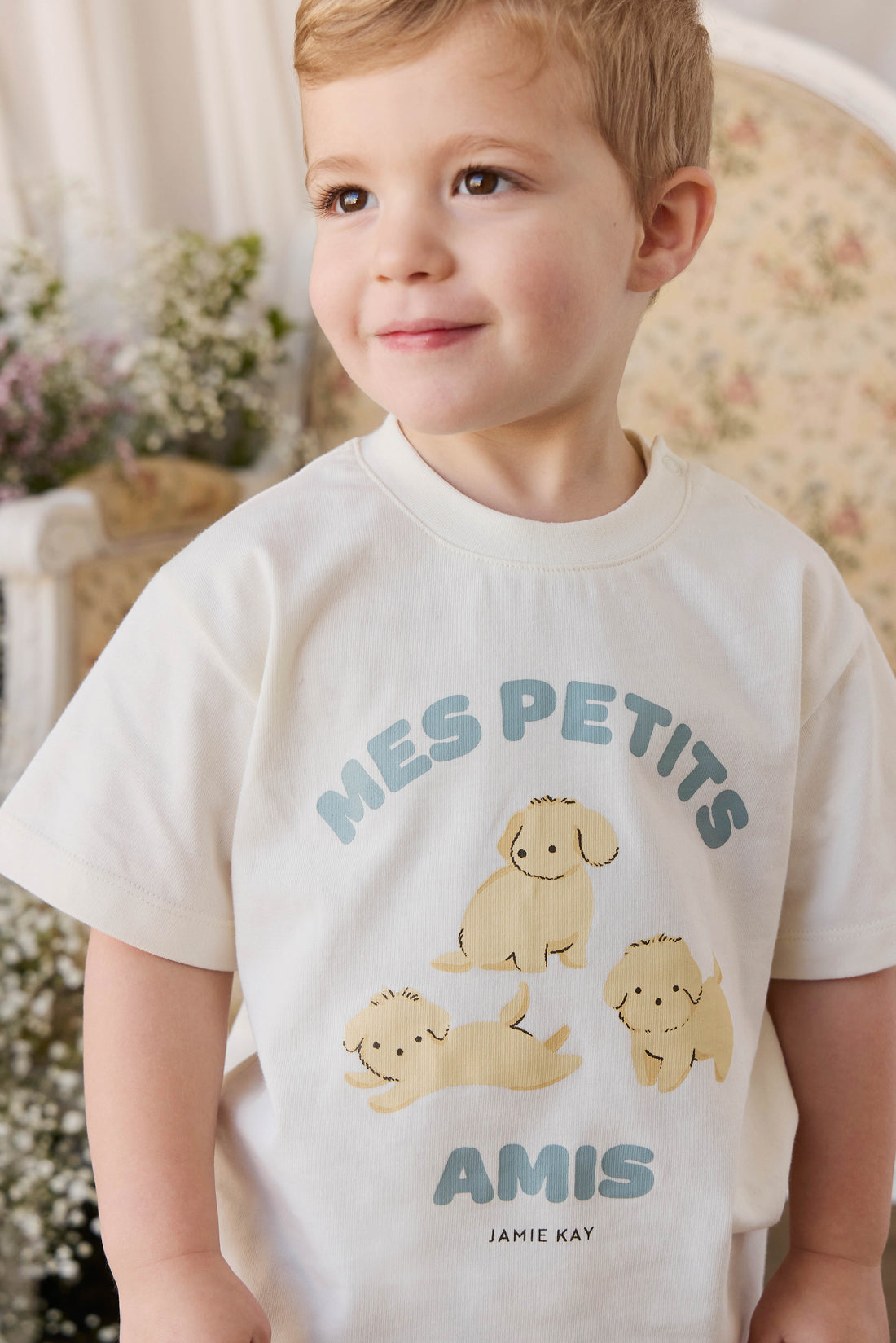 Organic Cotton Bjorn Tee - Pristine Childrens Top from Jamie Kay USA