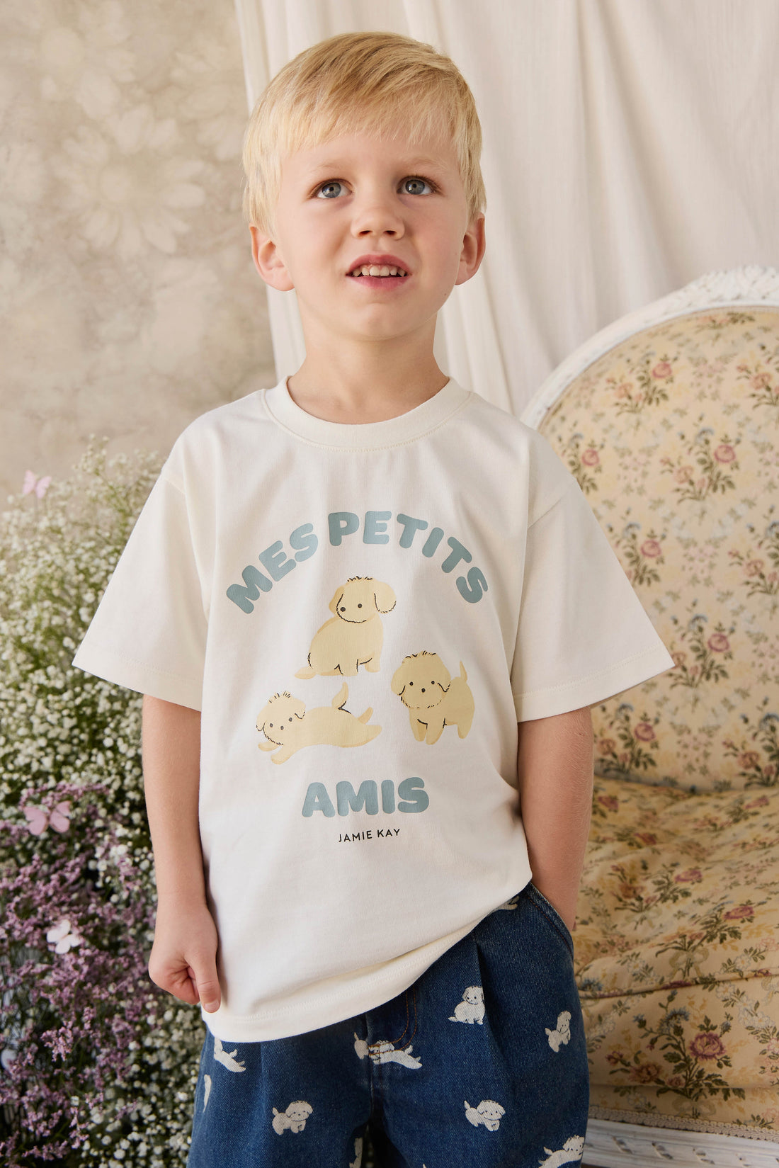Organic Cotton Bjorn Tee - Pristine Childrens Top from Jamie Kay USA