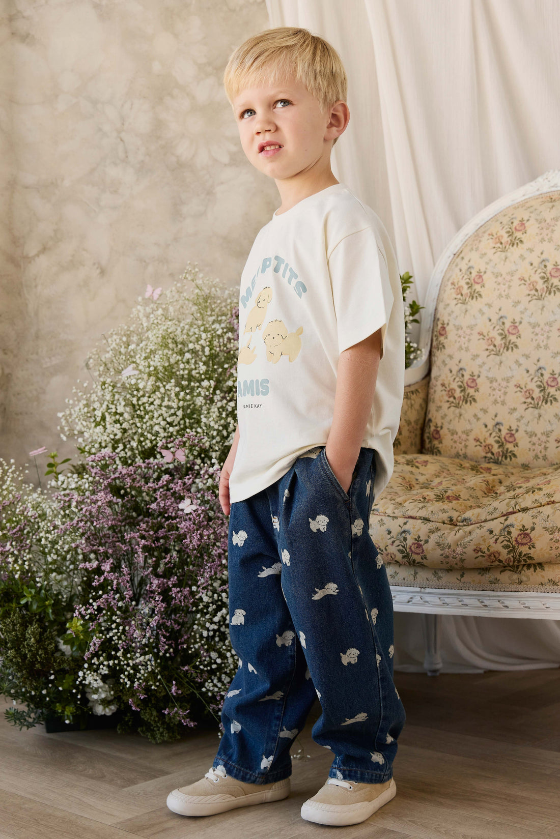 Organic Cotton Bjorn Tee - Pristine Childrens Top from Jamie Kay USA