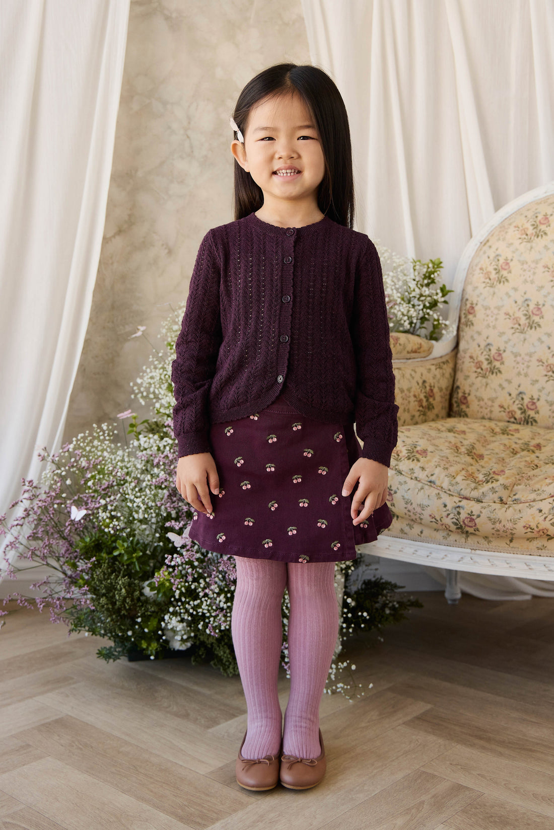 Ribbed Tight - Lilium Childrens Tights from Jamie Kay USA