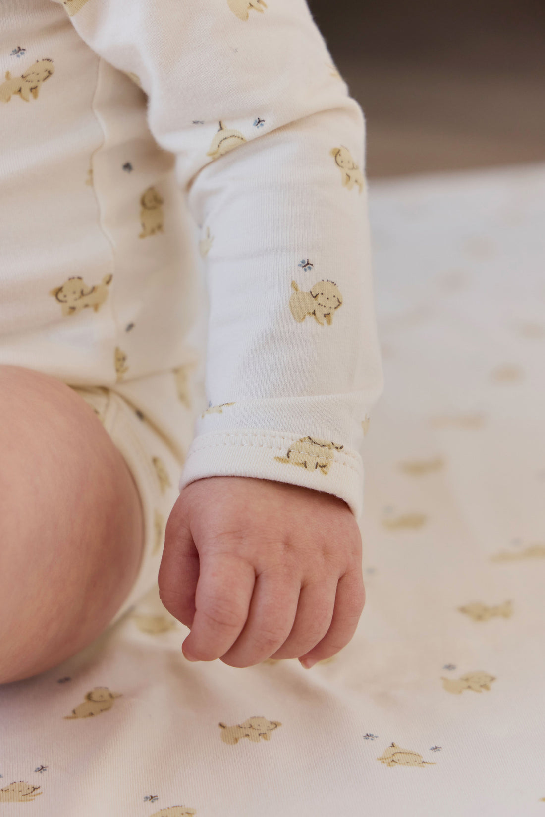 Organic Cotton Cassius Long Sleeve Bodysuit - Playful Honey Childrens Bodysuit from Jamie Kay USA