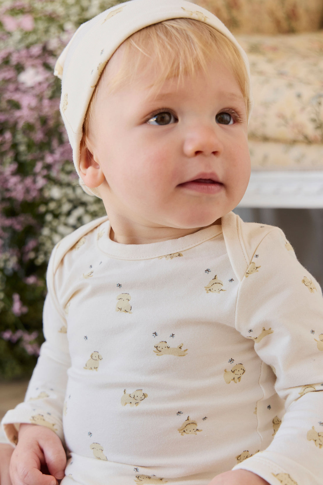 Organic Cotton Cassius Long Sleeve Bodysuit - Playful Honey Childrens Bodysuit from Jamie Kay USA