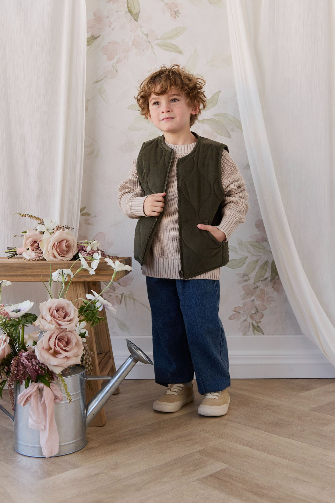 Conner Vest - Oregano Childrens Vest from Jamie Kay USA