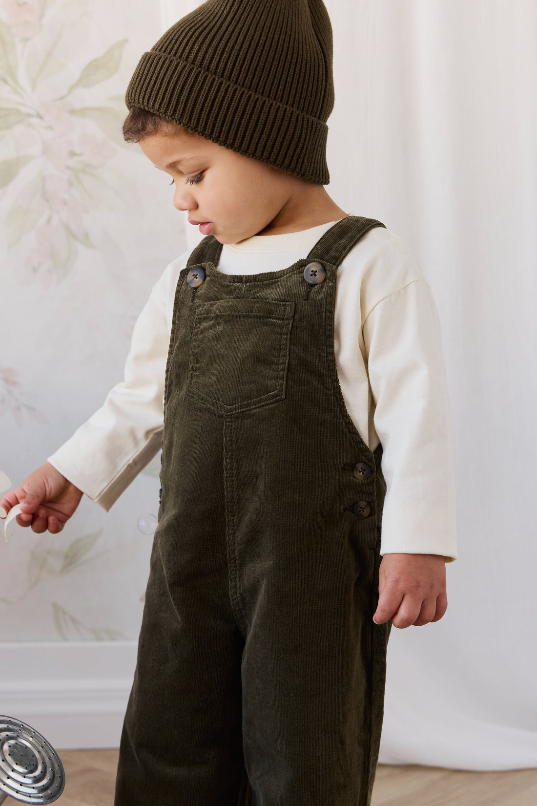 Walton Overall - Deep Olive Childrens Overall from Jamie Kay USA