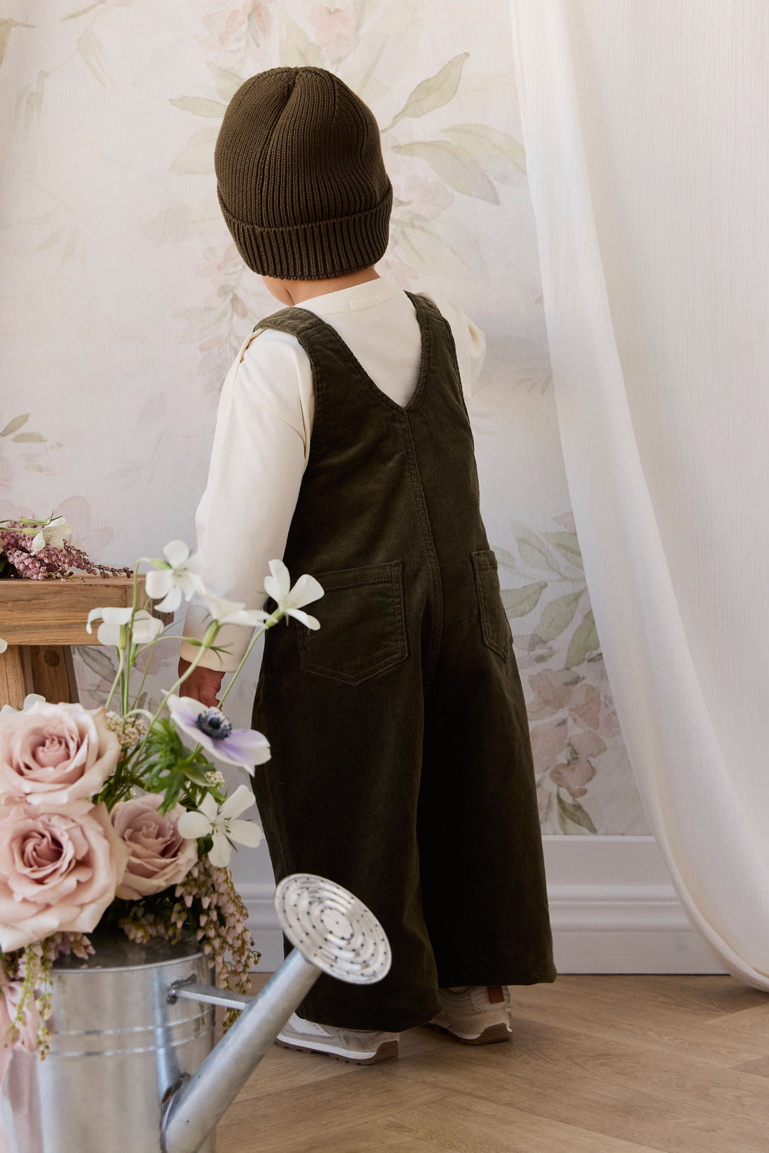 Walton Overall - Deep Olive Childrens Overall from Jamie Kay USA