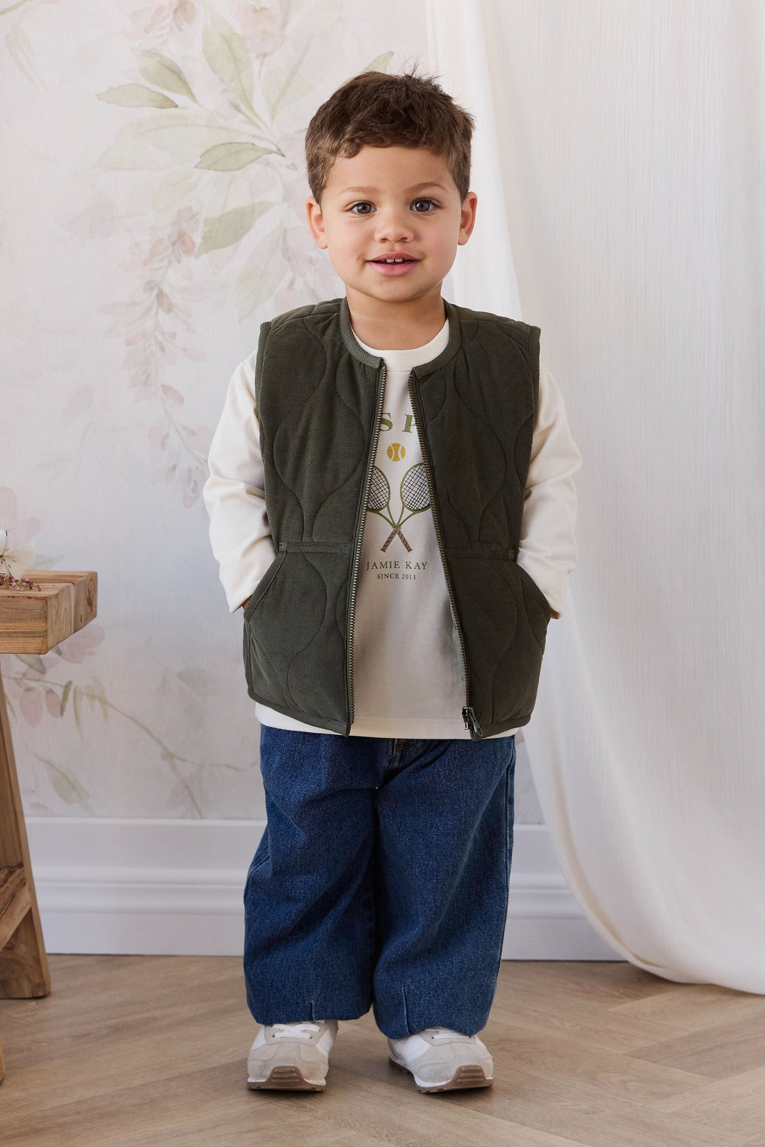 Conner Vest - Oregano Childrens Vest from Jamie Kay USA