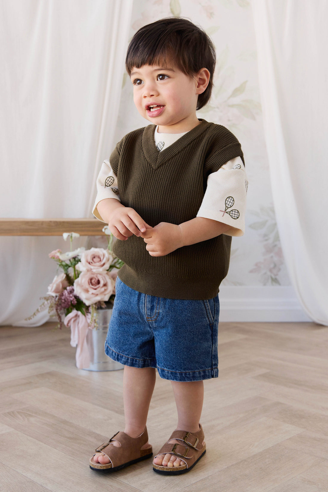 Elliot Vest - Forest Childrens Vest from Jamie Kay USA