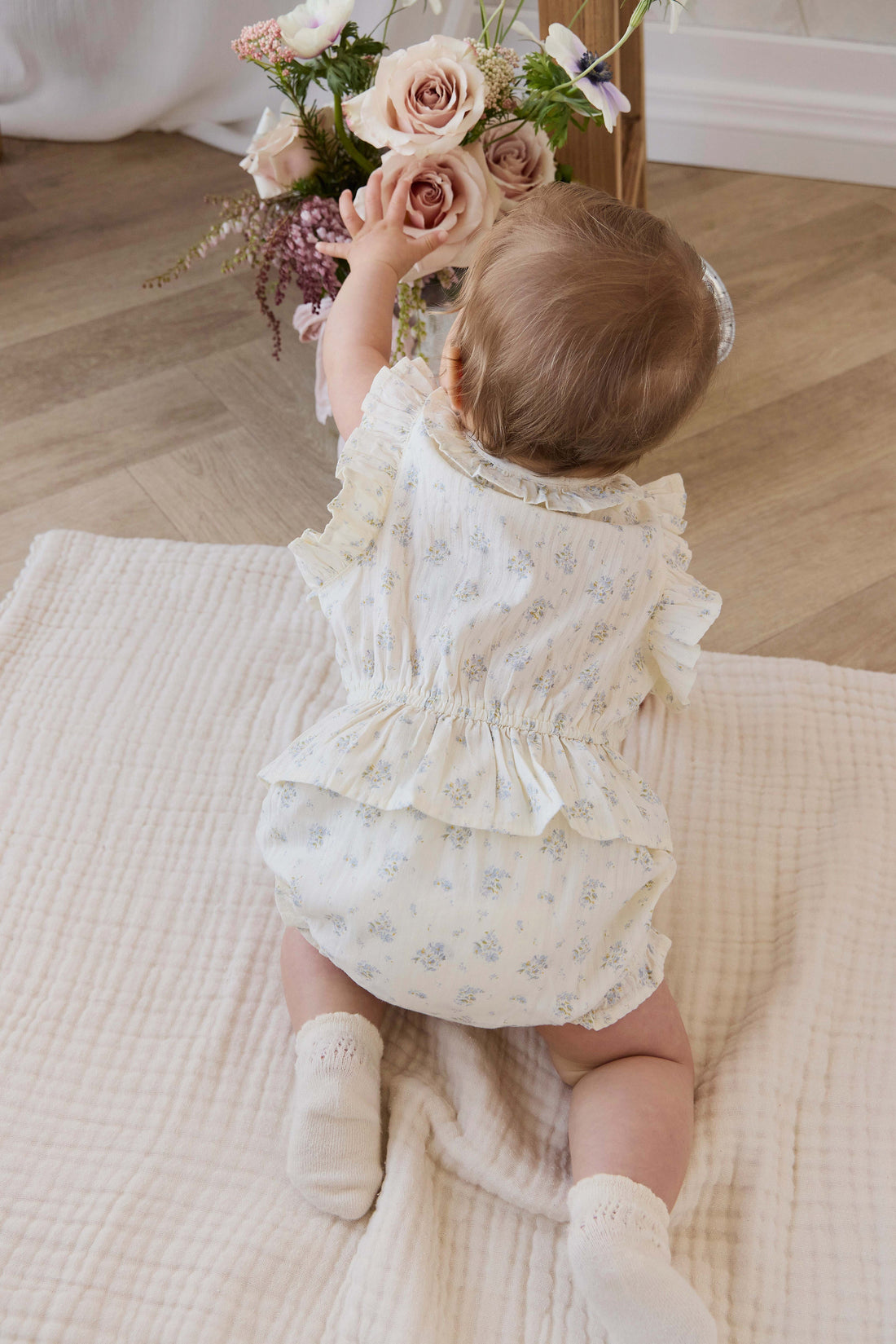 Organic Cotton Calianna Top - Justine Vanilla Sky Childrens Top from Jamie Kay USA