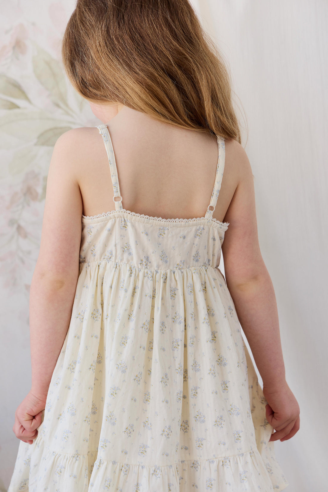 Organic Cotton Elka Dress - Justine Vanilla Sky Childrens Dress from Jamie Kay USA
