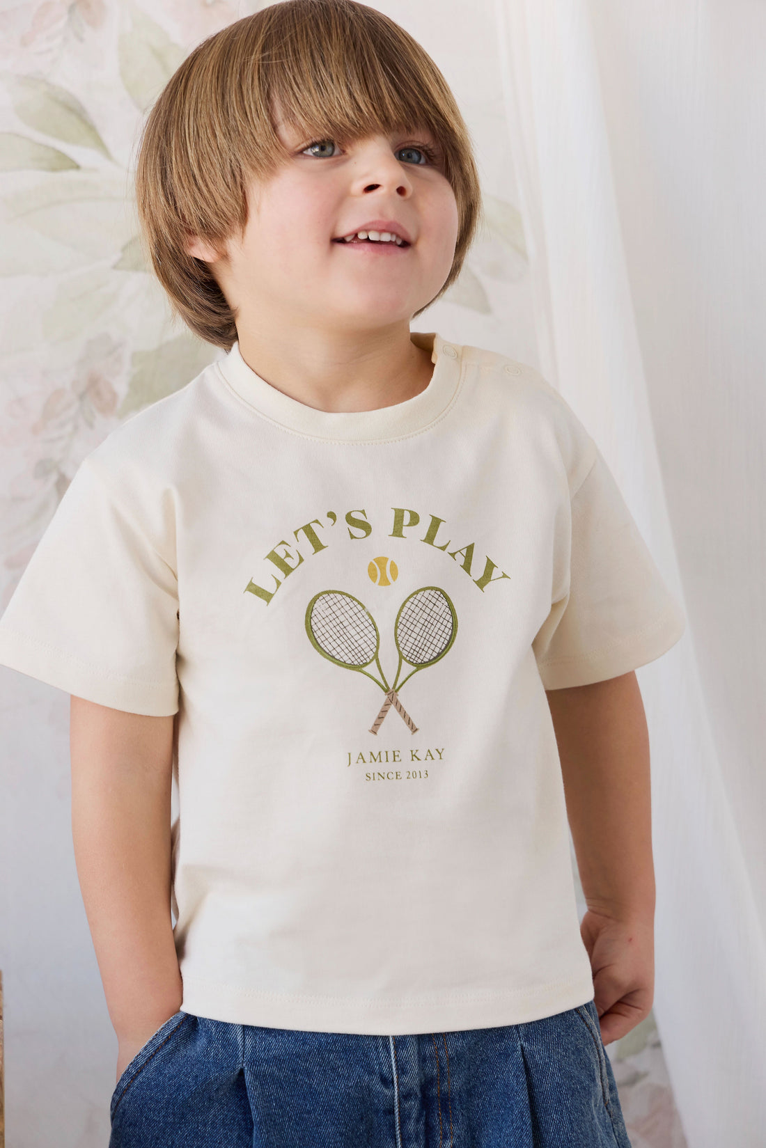 Organic Cotton Bjorn Tee - Lets Play Tofu Childrens Top from Jamie Kay USA