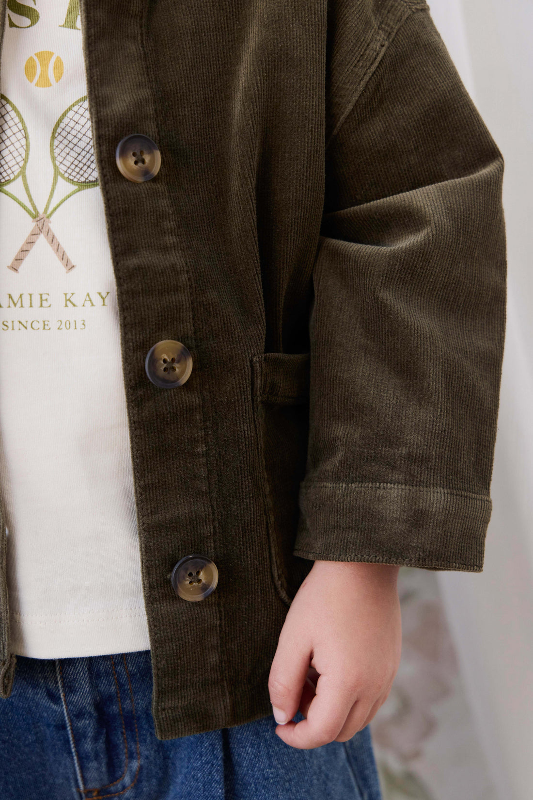 Alvin Jacket - Deep Olive Childrens Jacket from Jamie Kay USA
