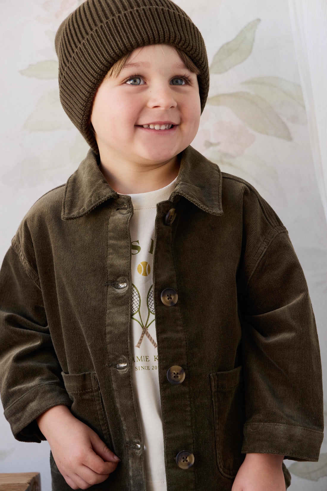 Alvin Jacket - Deep Olive Childrens Jacket from Jamie Kay USA