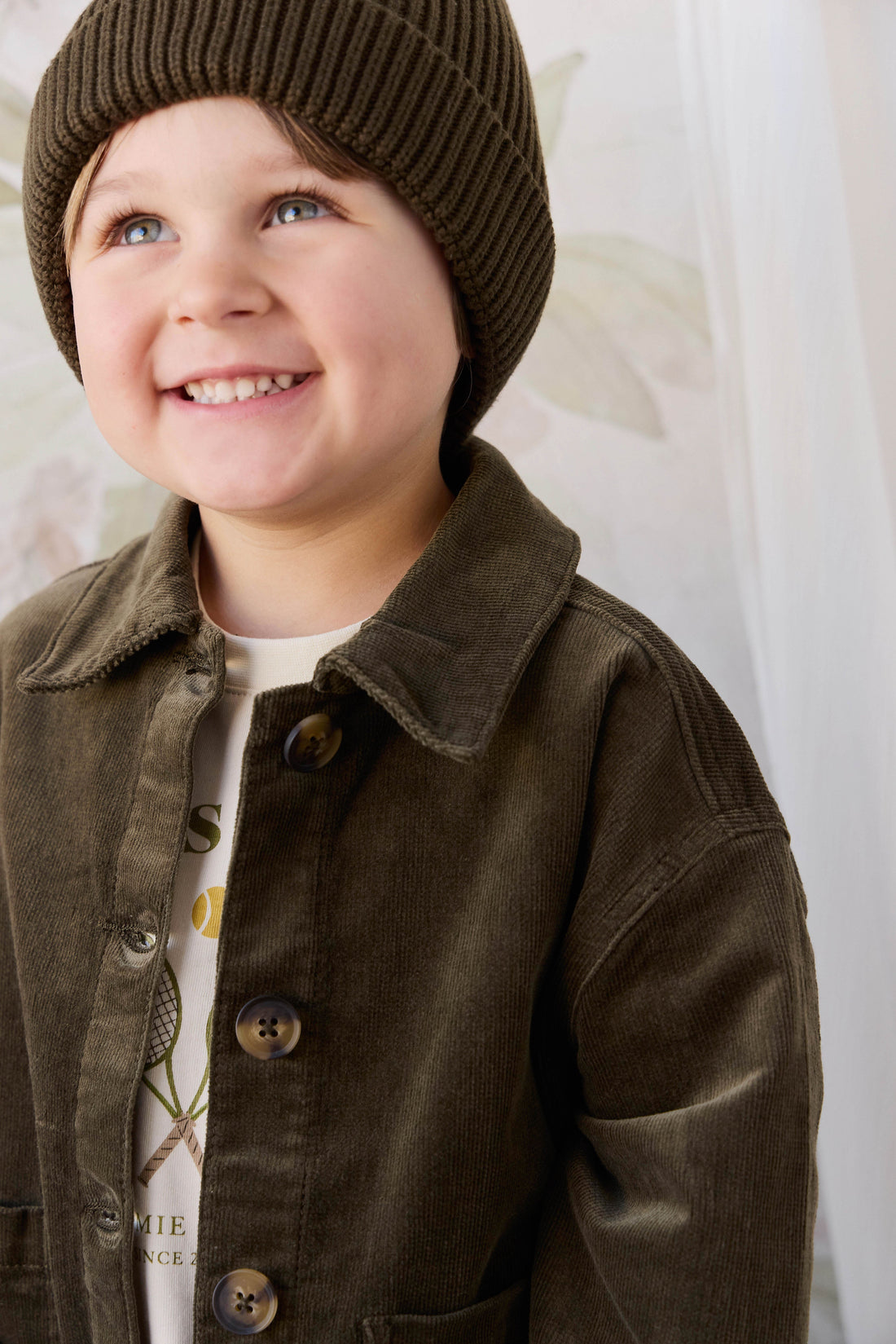 Alvin Jacket - Deep Olive Childrens Jacket from Jamie Kay USA
