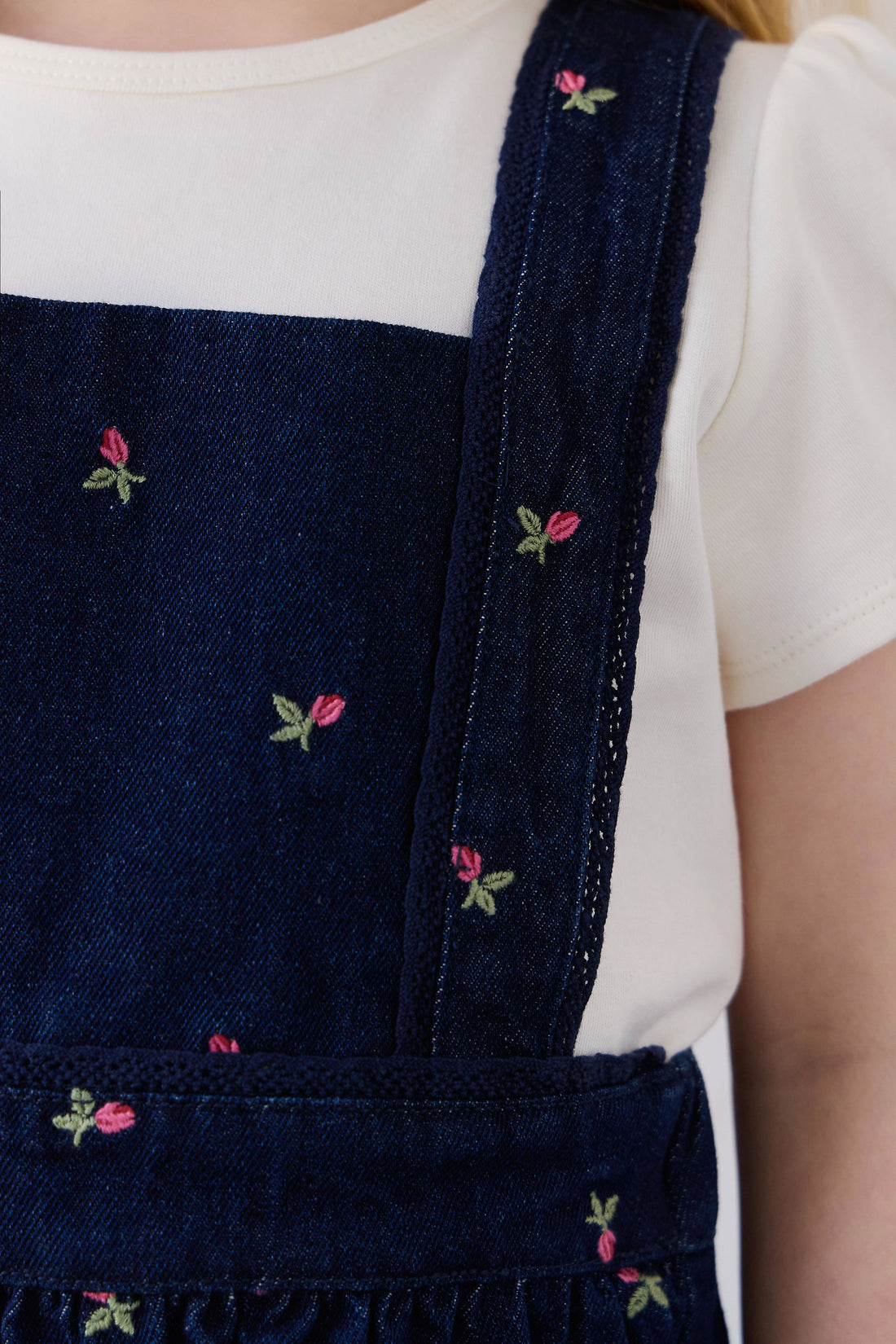 Dovie Overall - Rosebud Denim Childrens Overall from Jamie Kay USA