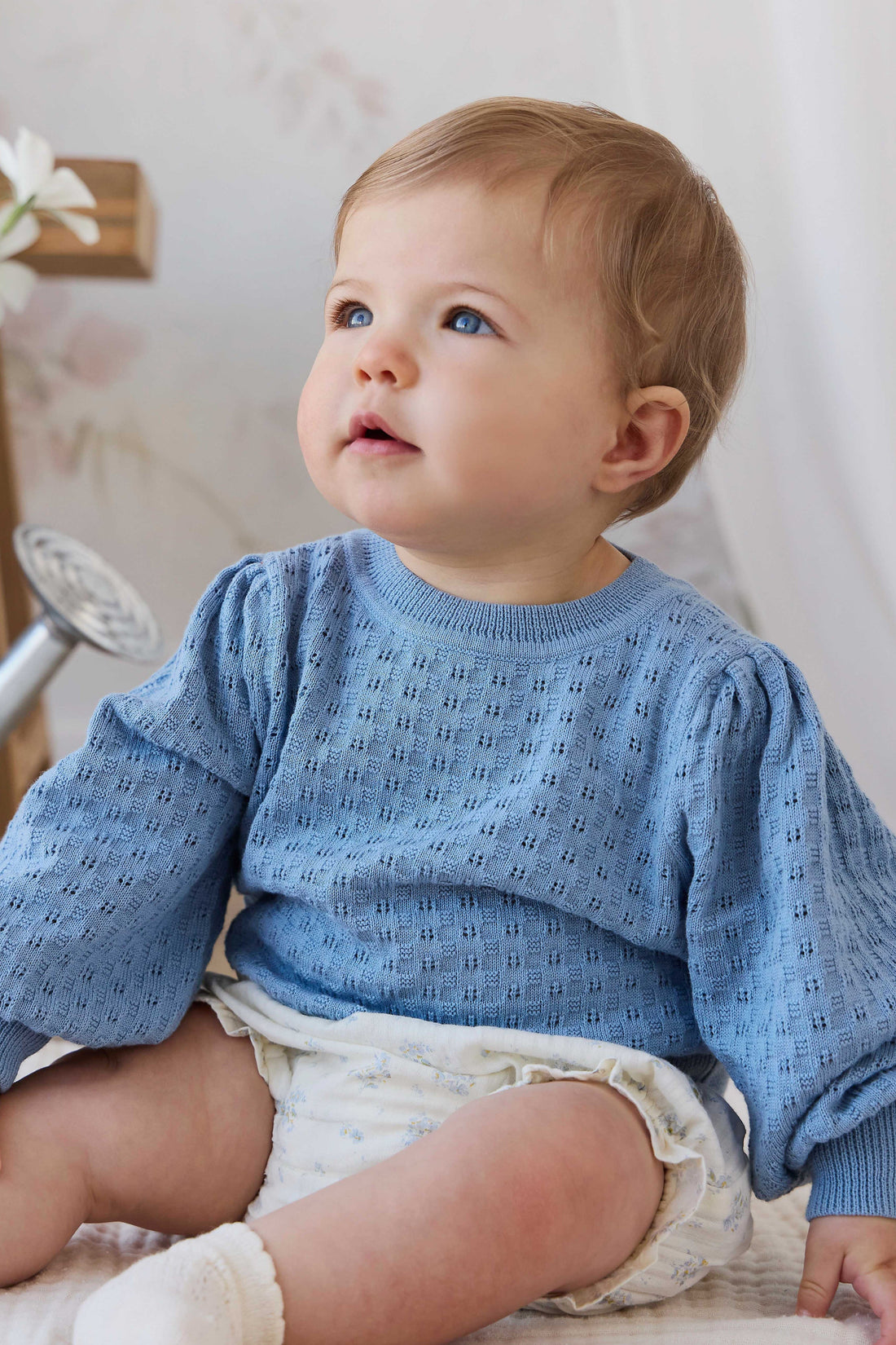 Penelope Jumper - Dusky Blue Childrens Jumper from Jamie Kay USA