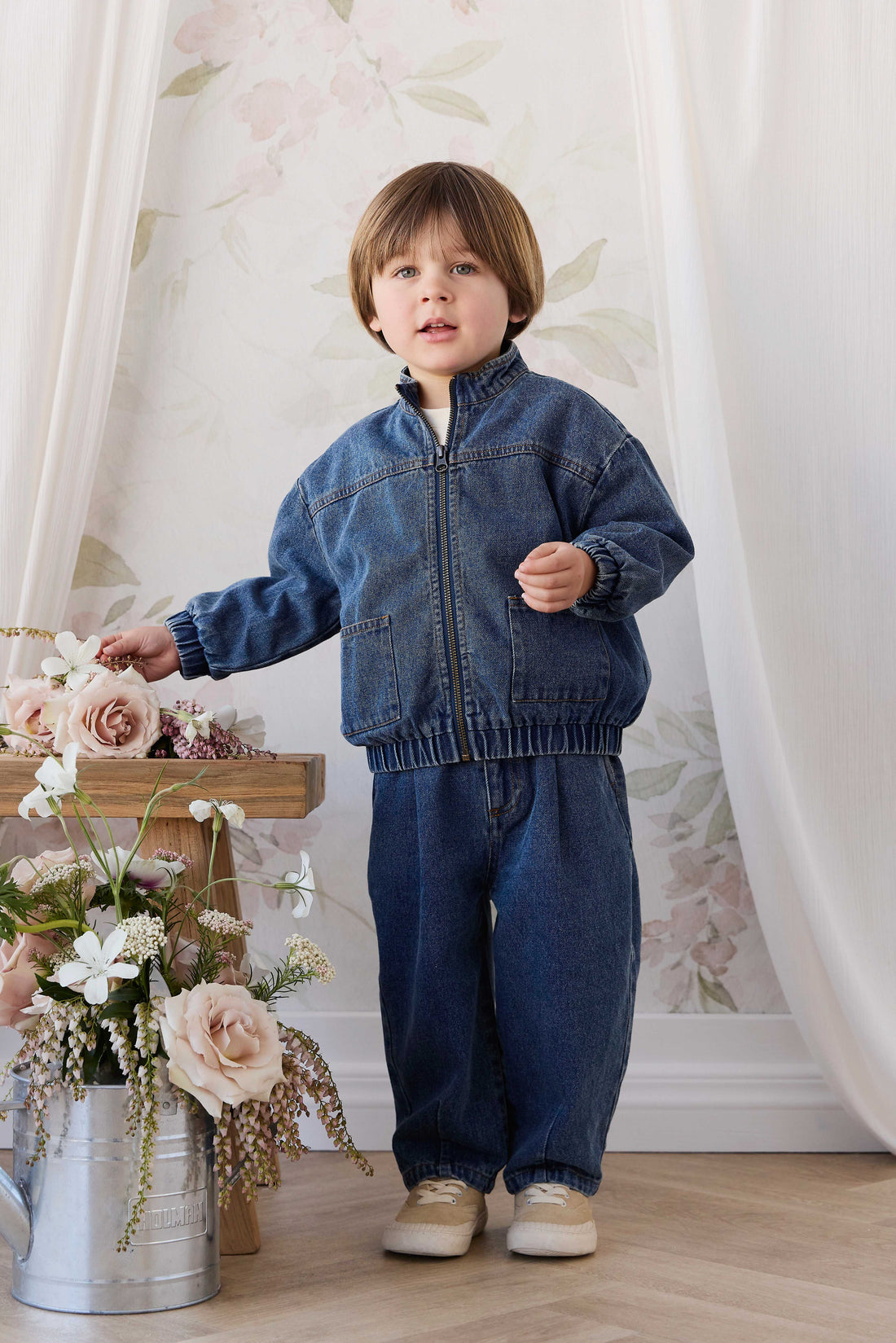 Penn Denim Pant - Classic Wash Denim Childrens from Jamie Kay USA