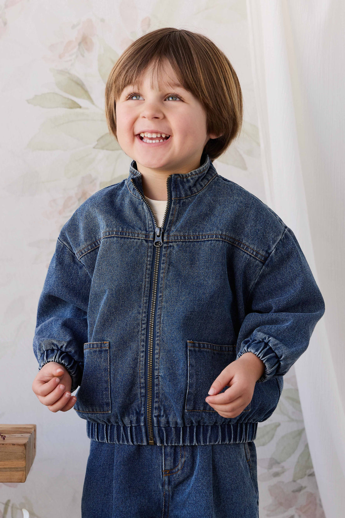Murray Denim Jacket - Classic Wash Denim Childrens Jacket from Jamie Kay USA
