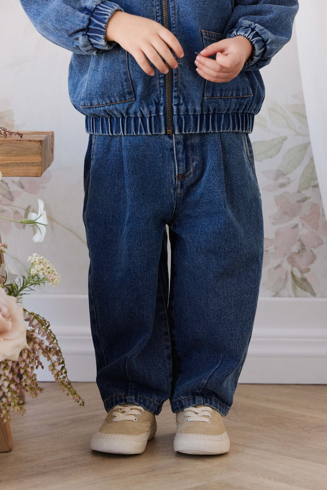 Penn Denim Pant - Classic Wash Denim Childrens from Jamie Kay USA