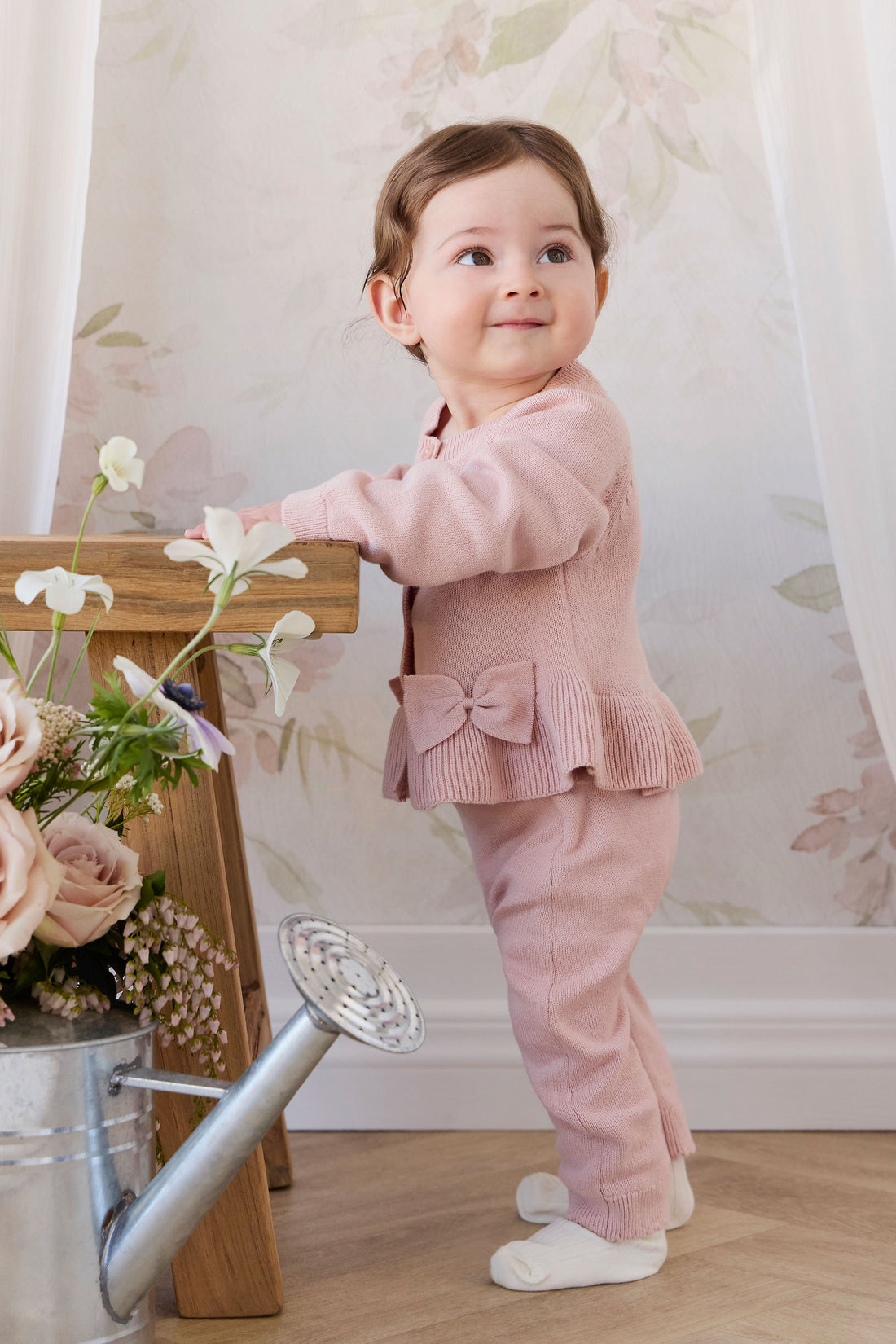 Lyla Pant - Shell Pink Childrens Pants from Jamie Kay USA