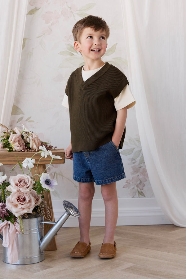 Ezekiel Short - Classic Wash Denim Childrens Shorts from Jamie Kay USA