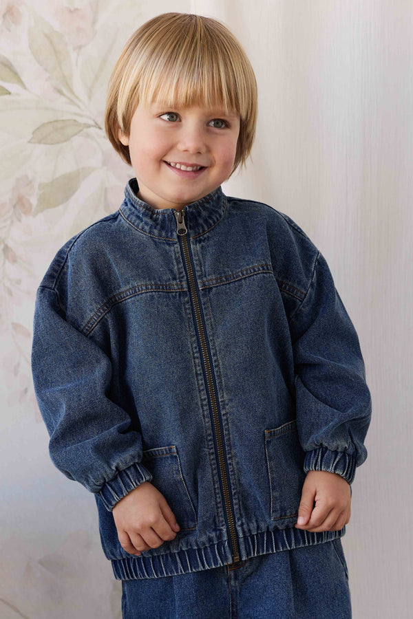 Murray Denim Jacket - Classic Wash Denim Childrens Jacket from Jamie Kay USA