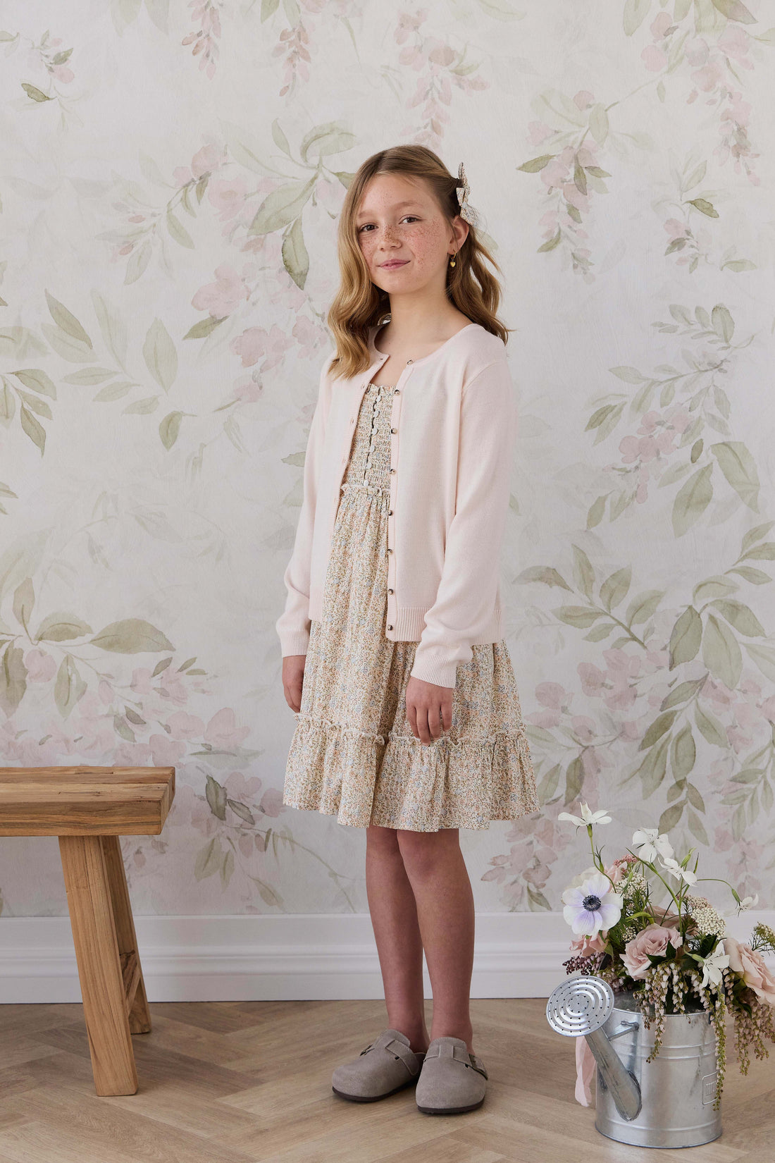 Merino Camille Cardigan - White Rabbit Childrens Cardigan from Jamie Kay USA