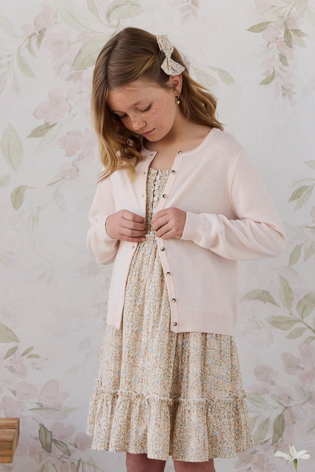 Merino Camille Cardigan - White Rabbit Childrens Cardigan from Jamie Kay USA