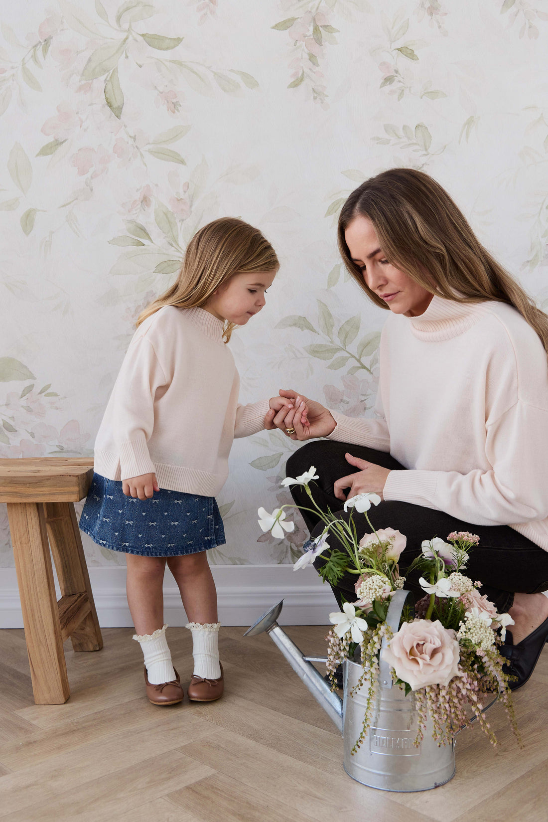 Merino Womens Turtleneck Jumper - Ivory Childrens Jumper from Jamie Kay USA