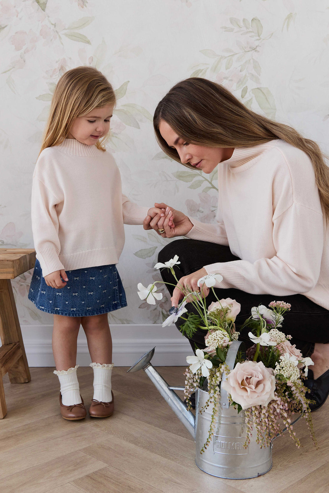Merino Turtleneck Jumper - Ivory Childrens Jumper from Jamie Kay USA