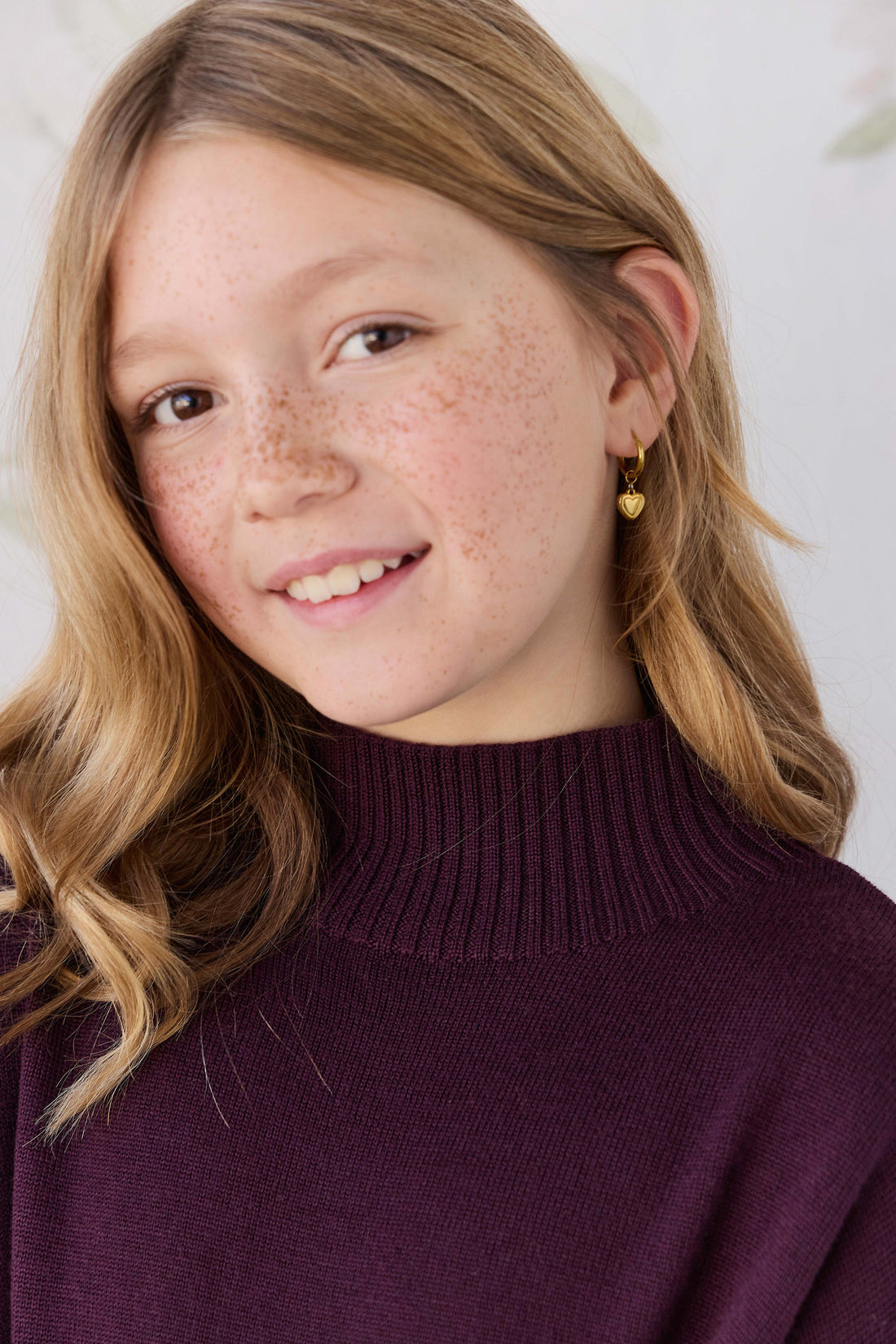 Merino Turtleneck Jumper - Blackberry Childrens Jumper from Jamie Kay USA