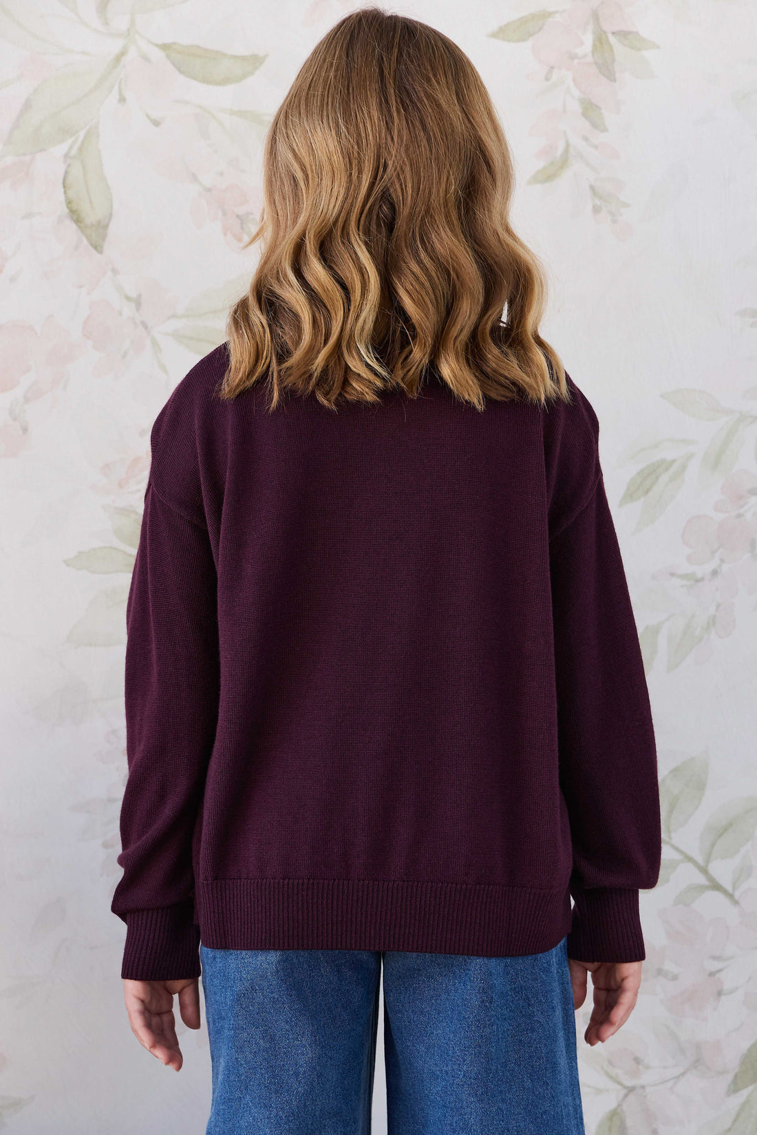 Merino Turtleneck Jumper - Blackberry Childrens Jumper from Jamie Kay USA
