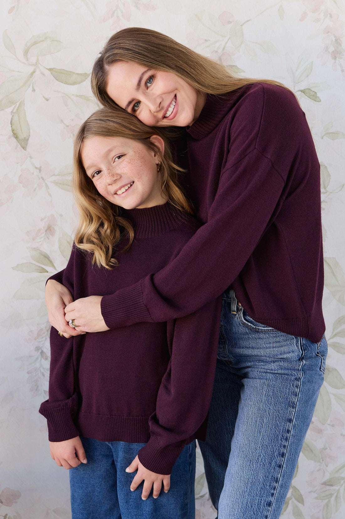 Merino Turtleneck Jumper - Blackberry Childrens Jumper from Jamie Kay USA