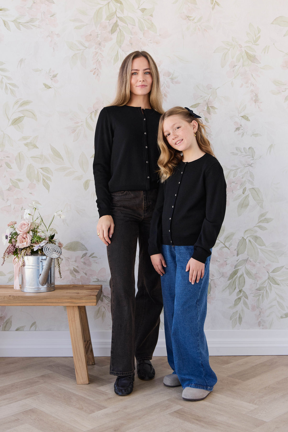 Merino Camille Womens Cardigan - Black Childrens Cardigan from Jamie Kay USA