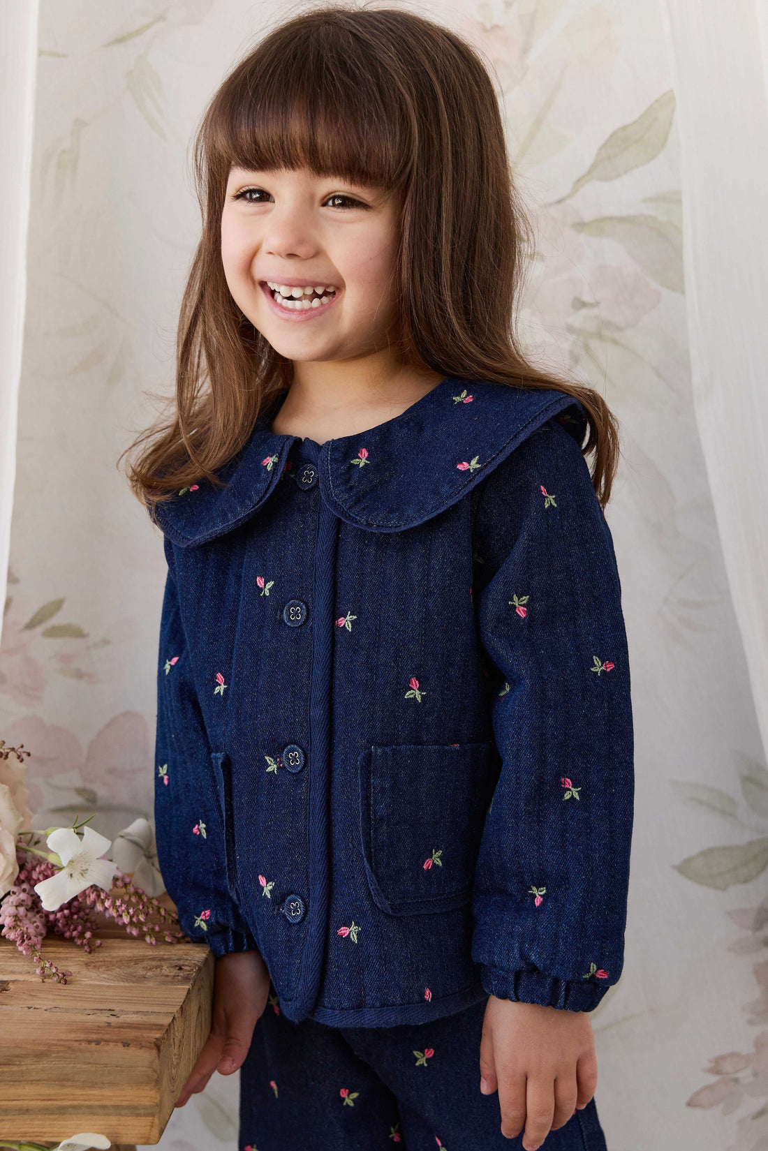 Gracen Jacket - Rosebud Denim Childrens Jacket from Jamie Kay USA