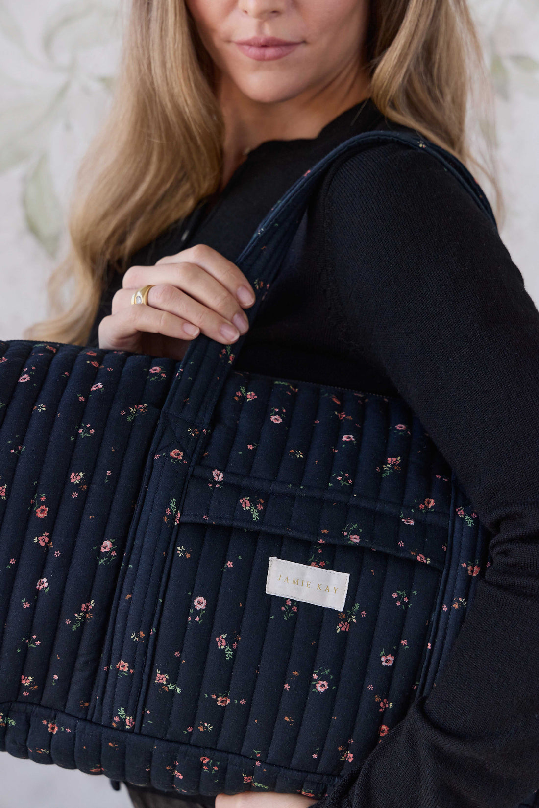 Adelaide Quilted Overnight Bag - Eloise Navy Childrens Bag from Jamie Kay USA