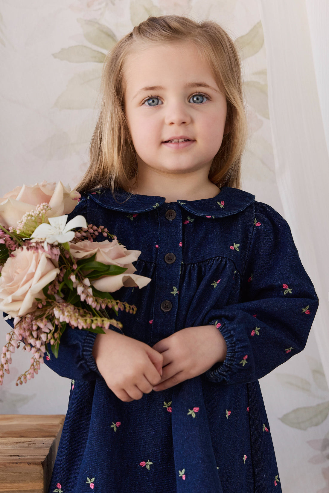 Gracen Dress - Rosebud Denim Childrens Dress from Jamie Kay USA