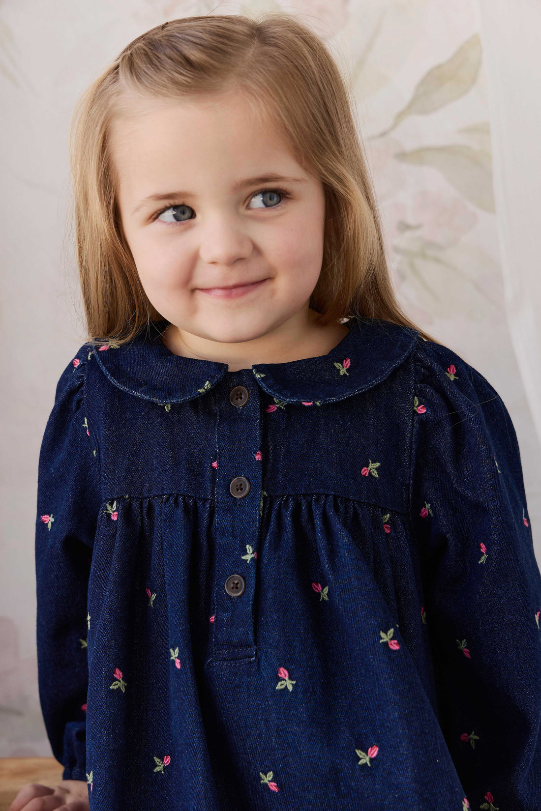 Gracen Dress - Rosebud Denim Childrens Dress from Jamie Kay USA