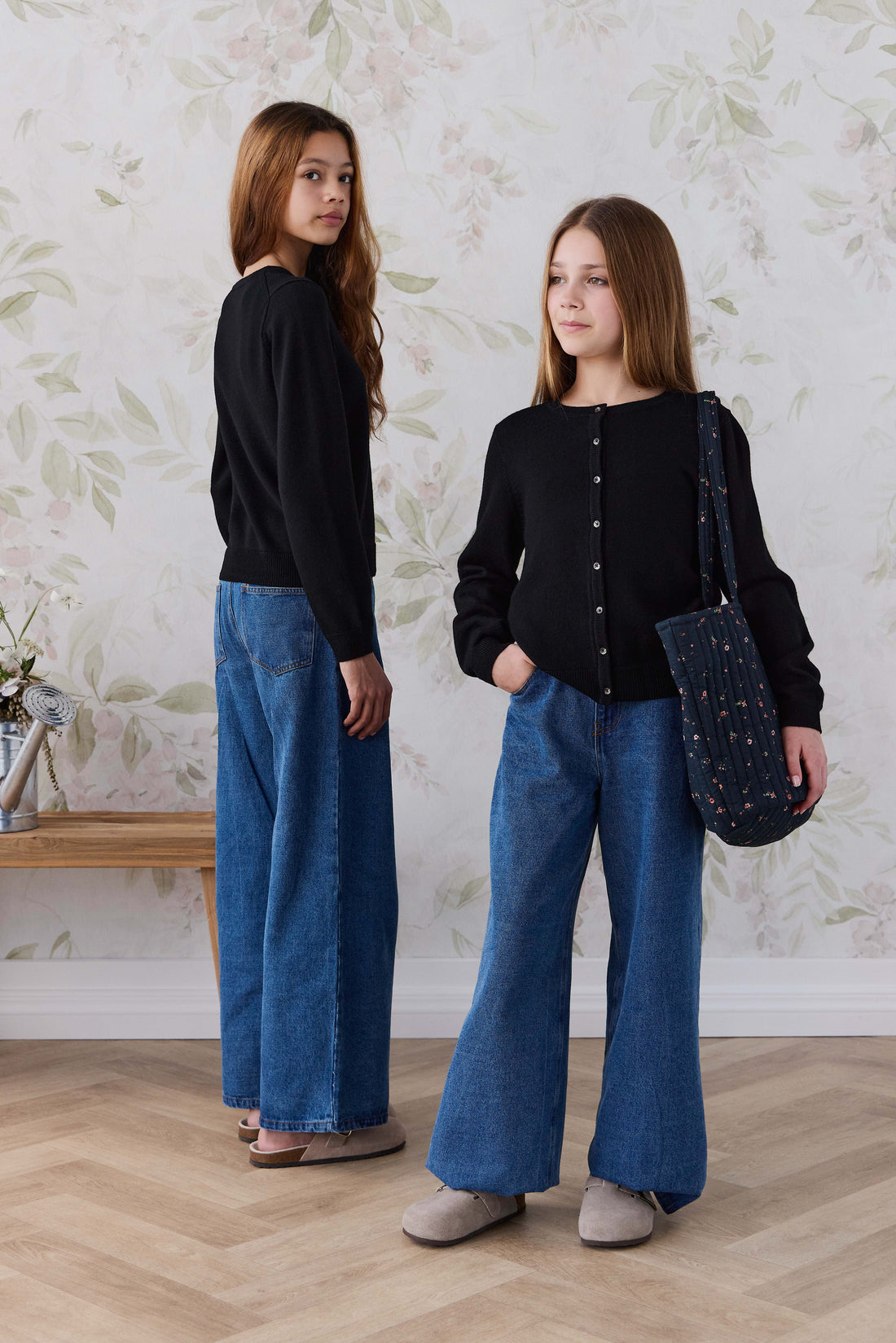 Merino Camille Cardigan - Black Childrens Cardigan from Jamie Kay USA