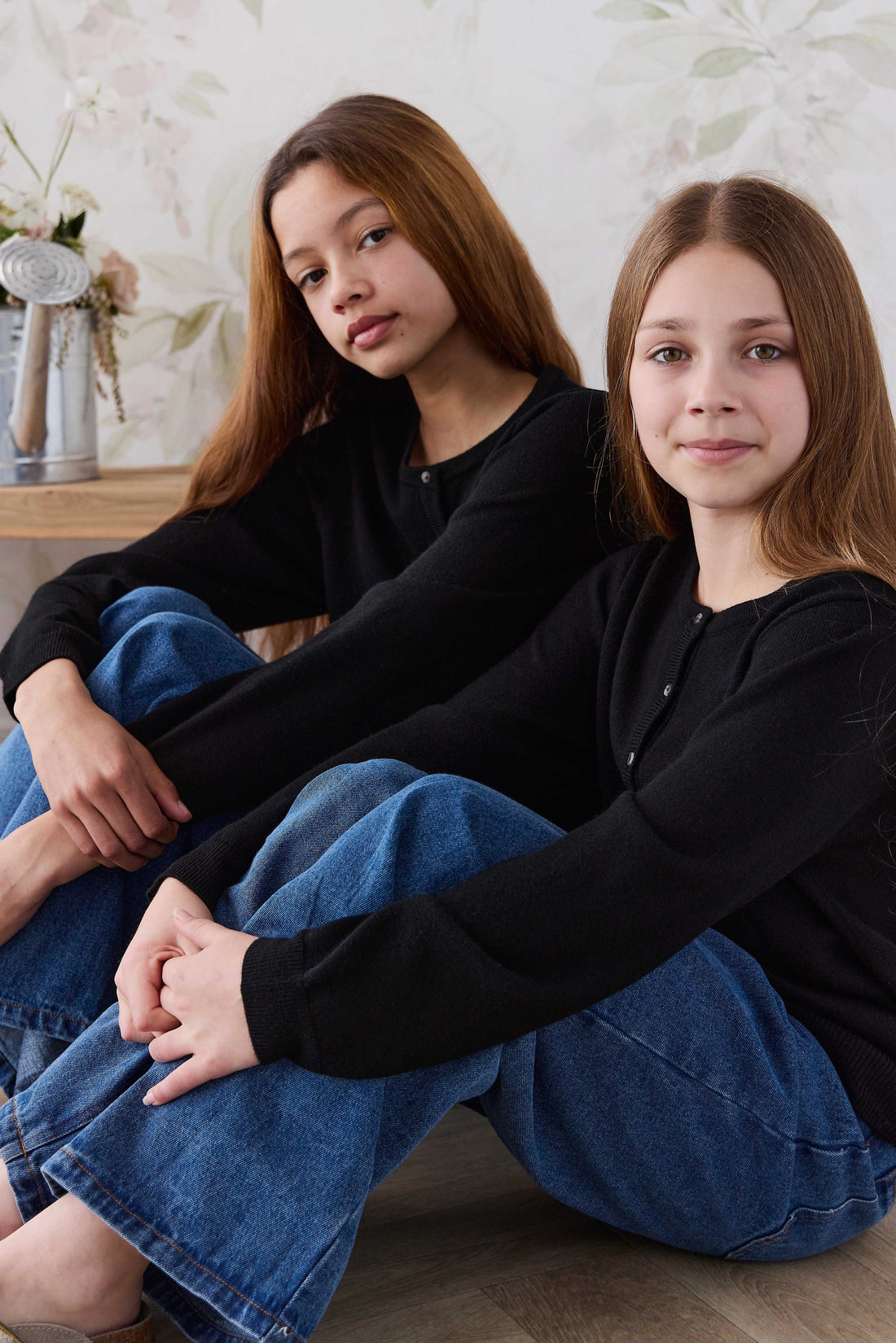 Merino Camille Cardigan - Black Childrens Cardigan from Jamie Kay USA