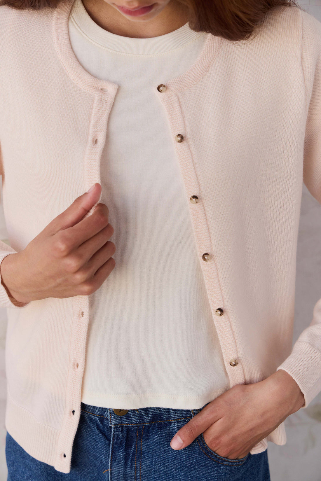 Merino Camille Cardigan - White Rabbit Childrens Cardigan from Jamie Kay USA